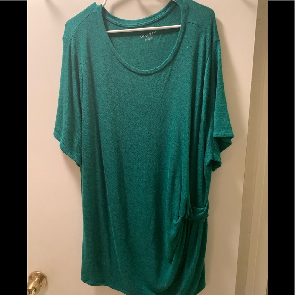 teal soft blouse sweater